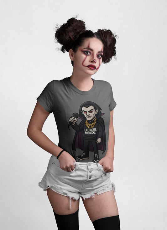 Vampire Trap King T-Shirt, Count Dracula Tee, Halloween Music Festival Shirt, Unisex Cotton Top