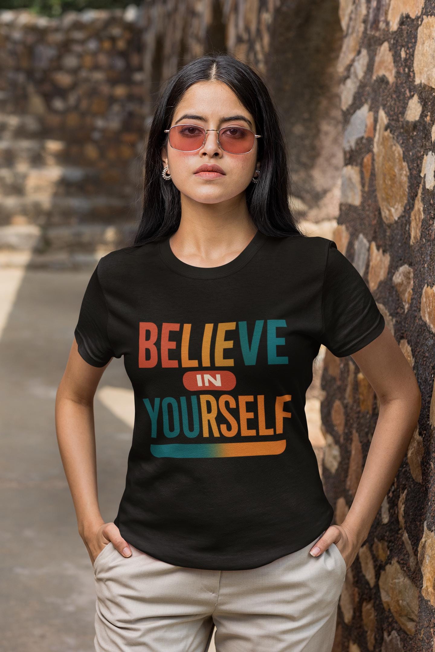 Believe in Yourself Unisex T-Shirt, Empowering Inspirational Tee, Positive Confidence Shirt, Gift for Him Her, Lightweight Breathable Cotton