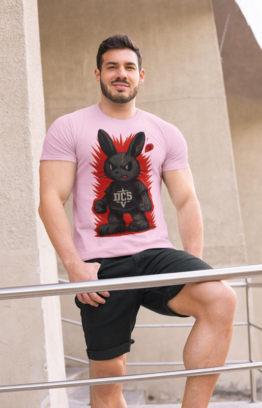 Copi Rabbit Resilience T-shirt, Streetwear Tee, Emotional Architecture Shirt, Gold Cracks Top, Urban Edge Fashion, Unisex Garment-Dyed Tee