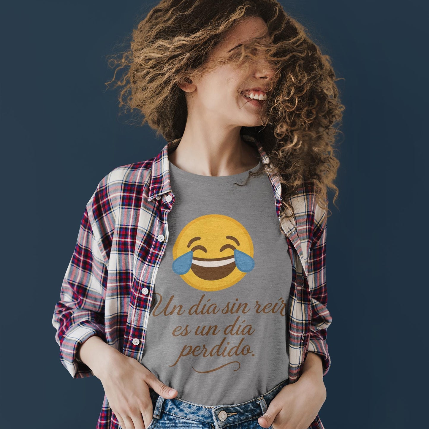 Ríe ConSentido Unisex T-shirt, Laugh With Purpose Tee, Humor Lover Gift, Golden Joy Shirt, Positive Vibes Top, Funny Quote Apparel