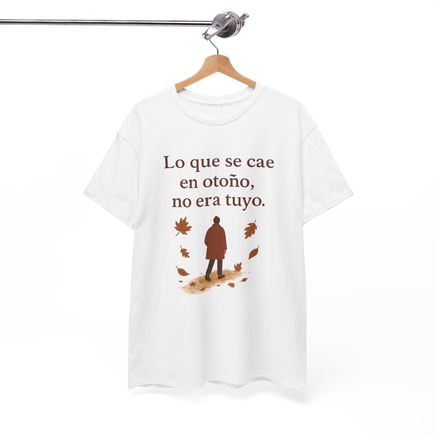 Autumn Vibes Unisex Tee, Fall Leaves Graphic Tee, Growth Reminder Shirt, Seasonal Gift Shirt, Spanish Quote Tee, Sizes S-5XL