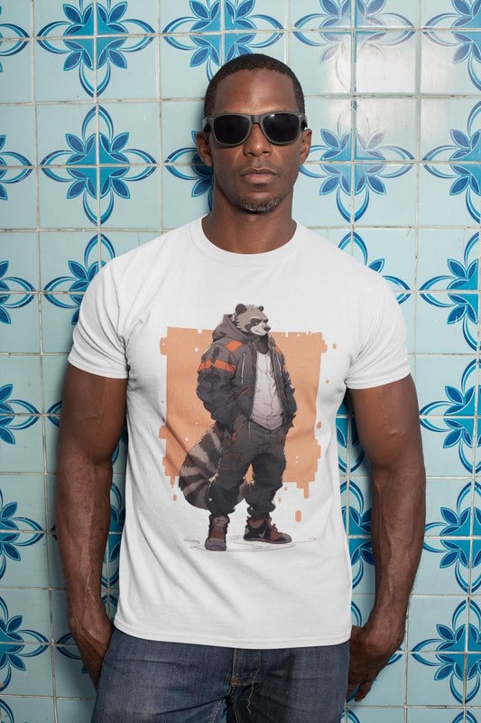 STAY SLY Raccoon Streetwear Tee Unisex Softstyle T-Shirt, Animal Art Urban Graphic Shirt, Comfort Colors Vintage Outfit Top