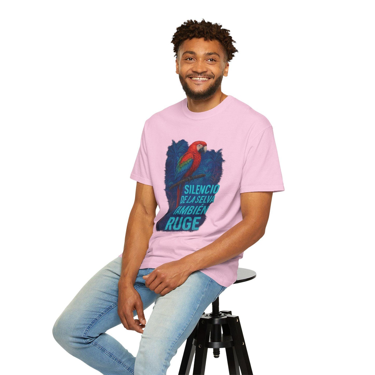 Tropical Glitch Unisex T-shirt, Emotional Urban Wear, Eco-Friendly Tee, Artist Gift, Powerful Quote, Spanish Shirt, DiseConSentido, Cotton