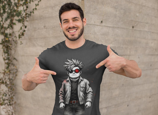 Cool Cartoon Character Graphic T-Shirt, Vintage Style Tee, Unisex Casual Wear, Gift for Anime Fans, Everyday Comfort, Birthday Present